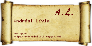 Andrási Lívia névjegykártya